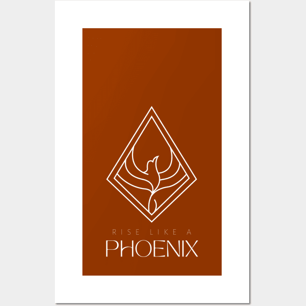 Rise like a Phoenix design art for T-Shirts Wall Art by Neon City Bazaar